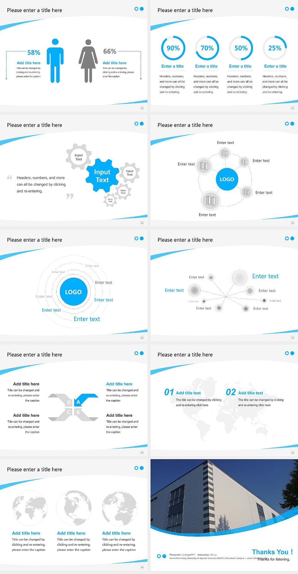 Bonn-Rhein-Sieg University of Applied Sciences – Rheinbach campus Course/Courseware Creation PPT Template4:3 ratio PPT effect preview image4