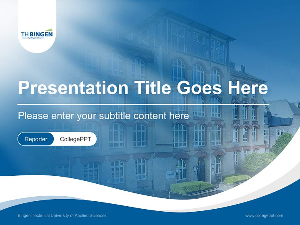 Bingen Technical University of Applied Sciences Lecture Sharing and Networking Event PPT Template4:3 ratio PPT effect preview image4