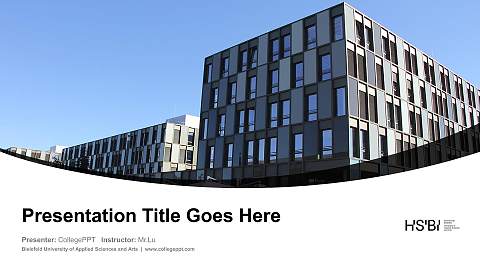 Bielefeld University of Applied Sciences and Arts Course/Courseware Creation PPT Template
