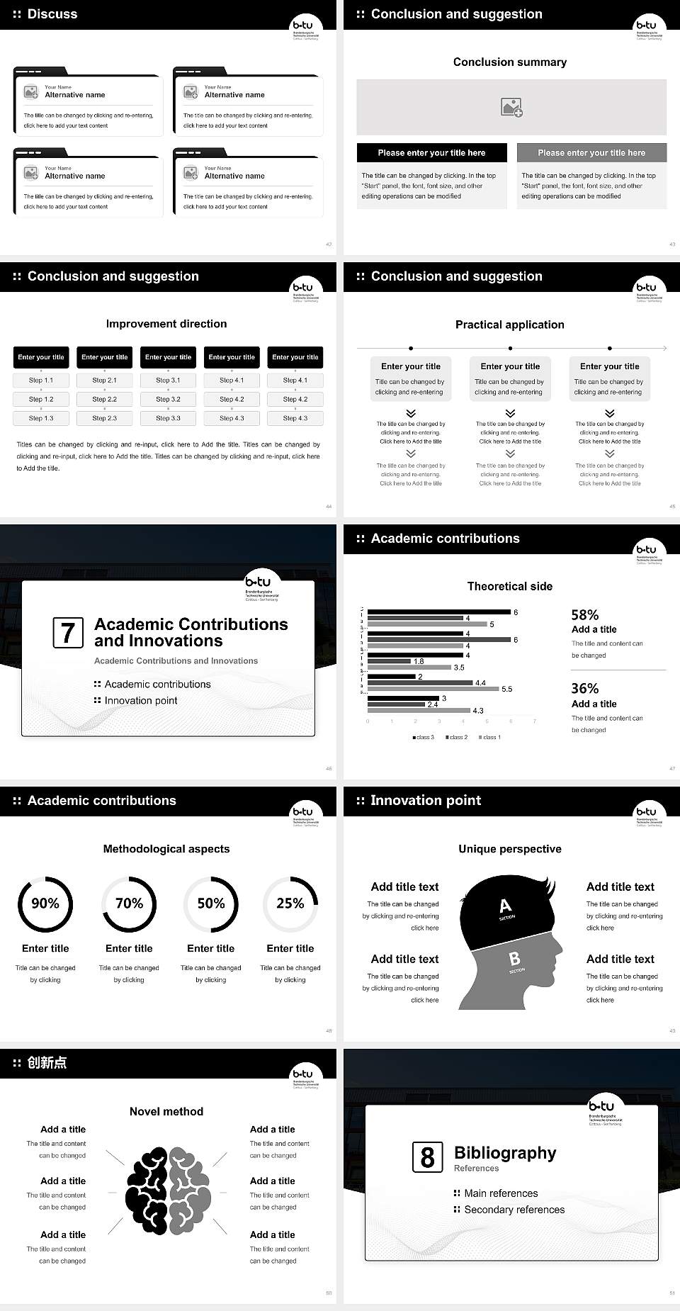 Brandenburg University of Technology Cottbus–Senftenberg Graduation Thesis Defense PPT Template4:3 ratio PPT effect preview image6