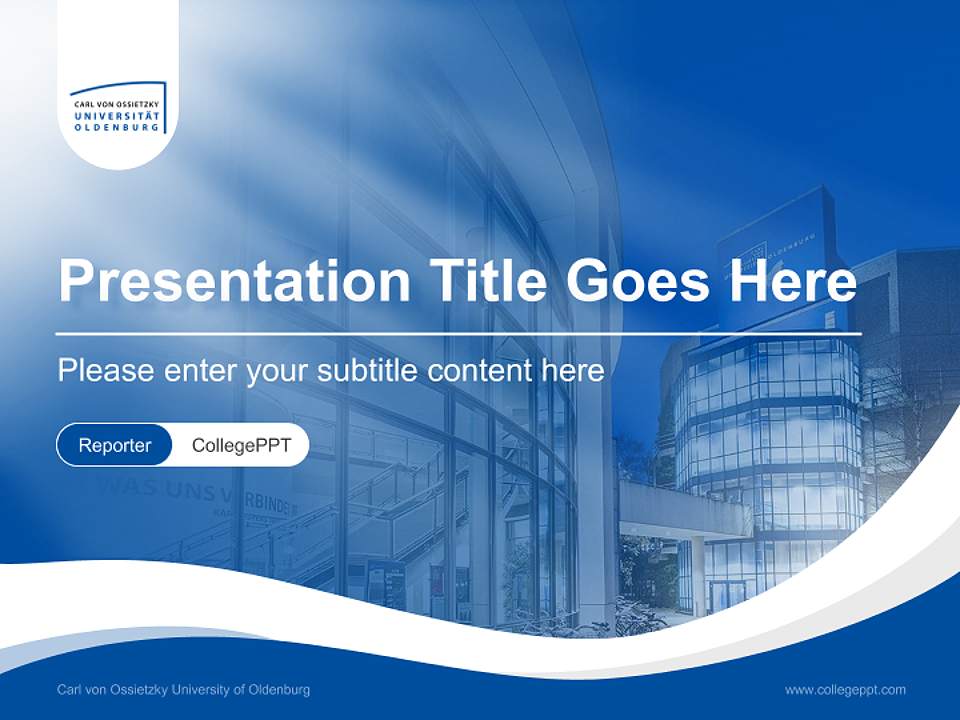 Carl von Ossietzky University of Oldenburg Lecture Sharing and Networking Event PPT Template4:3 ratio PPT effect preview image4