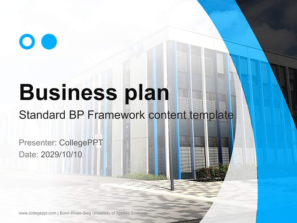 Bonn-Rhein-Sieg University of Applied Sciences Competition/Entrepreneurship Contest PPT Template4:3 ratio PPT effect preview image9