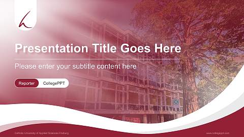 Catholic University of Applied Sciences Freiburg Lecture Sharing and Networking Event PPT Template