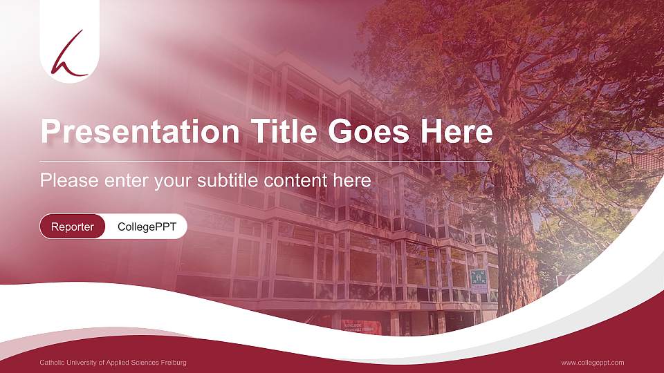 Catholic University of Applied Sciences Freiburg Lecture Sharing and Networking Event PPT Template16:9 ratio PPT effect preview image