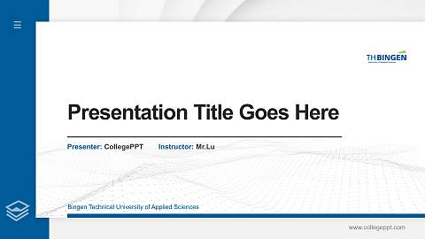 Bingen Technical University of Applied Sciences Thesis Proposal/Graduation Defense PPT Template