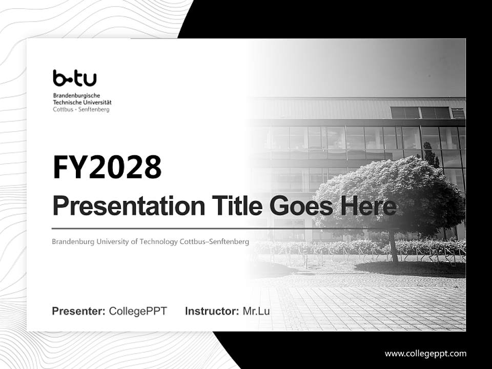 Brandenburg University of Technology Cottbus–Senftenberg Academic Presentation/Research Findings Report PPT Template4:3 ratio PPT effect preview image5