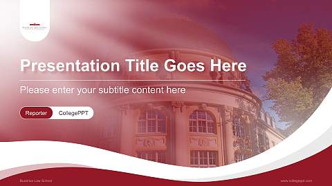 Bucerius Law School Lecture Sharing and Networking Event PPT Template