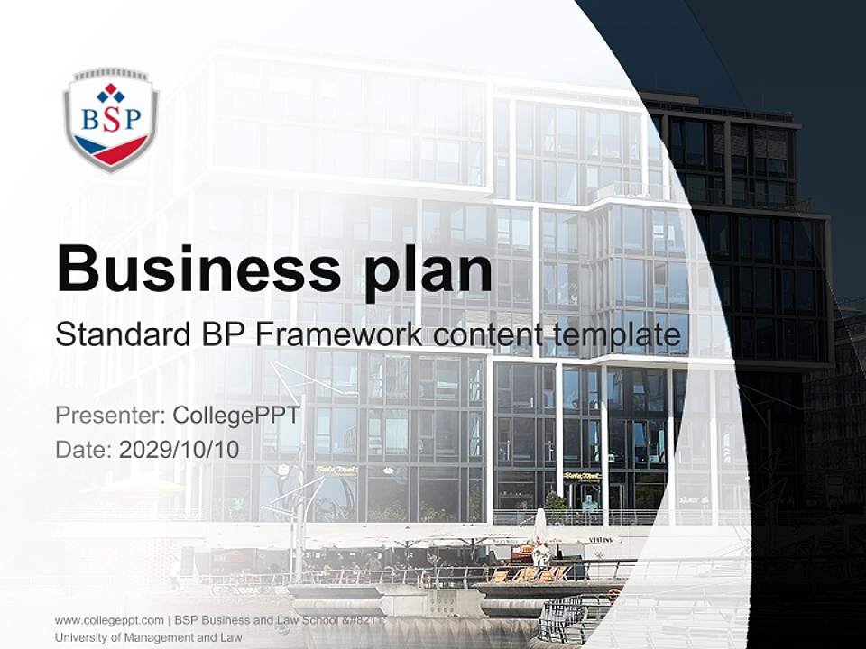 BSP Business and Law School – University of Management and Law Competition/Entrepreneurship Contest PPT Template4:3 ratio PPT effect preview image9