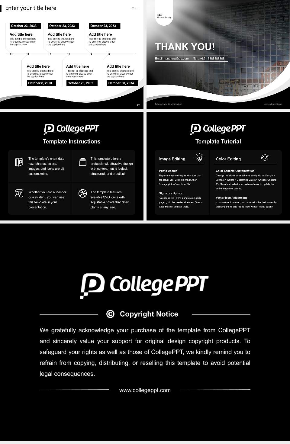 Braunschweig University of Art Lecture Sharing and Networking Event PPT Template4:3 ratio PPT effect preview image4