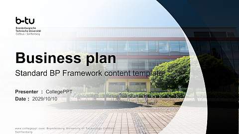 Brandenburg University of Technology Cottbus–Senftenberg Competition/Entrepreneurship Contest PPT Template