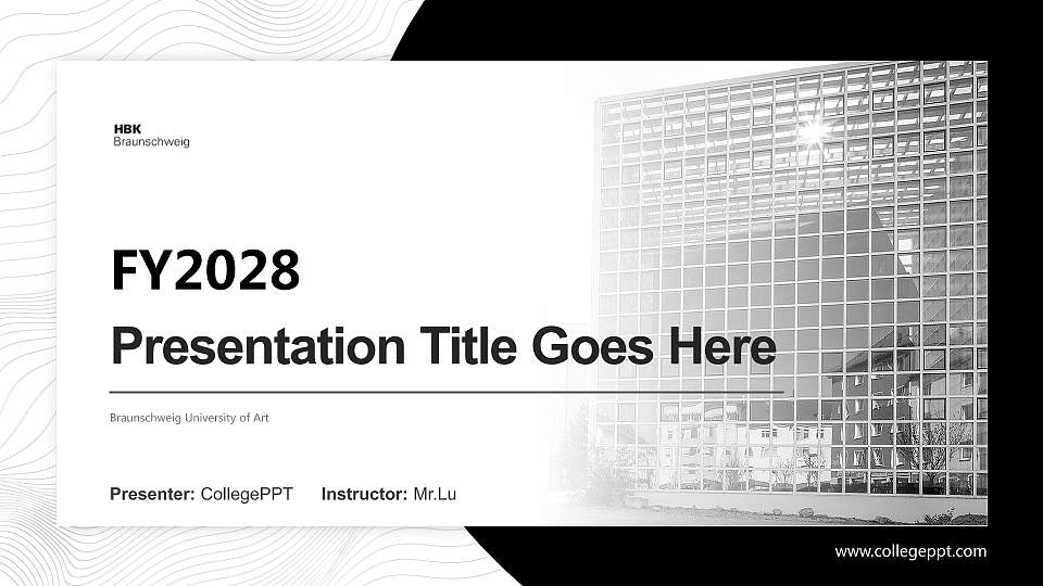 Braunschweig University of Art Academic Presentation/Research Findings Report PPT Template16:9 ratio PPT effect preview image