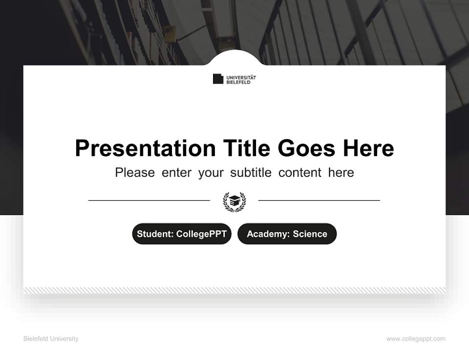 Bielefeld University National Scholarship Defense PPT Template4:3 ratio PPT effect preview image4
