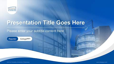 Carl von Ossietzky University of Oldenburg Lecture Sharing and Networking Event PPT Template