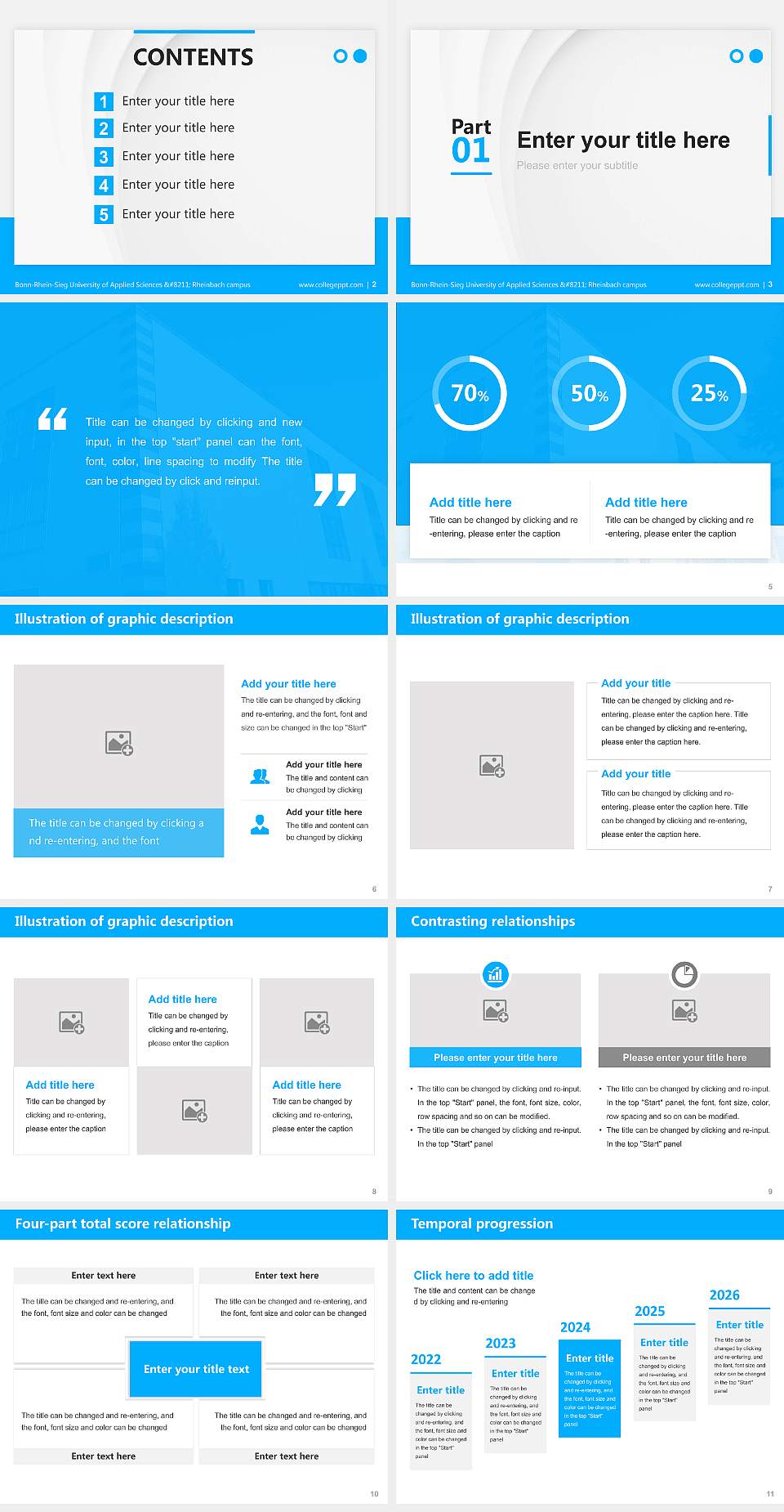 Bonn-Rhein-Sieg University of Applied Sciences – Rheinbach campus Thesis Proposal/Graduation Defense PPT Template4:3 ratio PPT effect preview image2