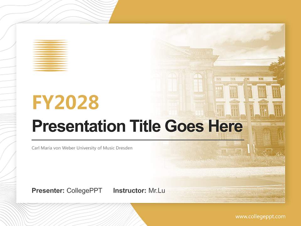 Carl Maria von Weber University of Music Dresden Academic Presentation/Research Findings Report PPT Template4:3 ratio PPT effect preview image5