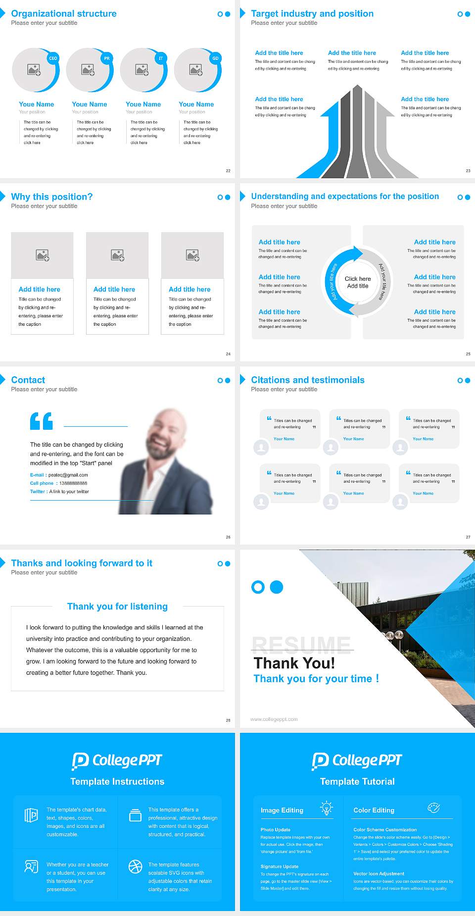Bonn-Rhein-Sieg University of Applied Sciences – Hennef campus Resume PPT Template4:3 ratio PPT effect preview image4