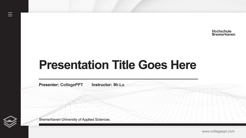 Bremerhaven University of Applied Sciences Thesis Proposal/Graduation Defense PPT Template16:9 ratio PPT effect preview image