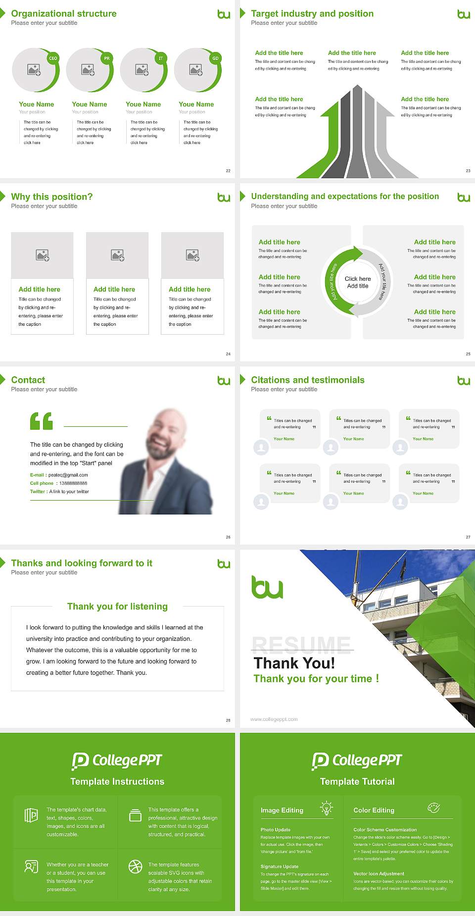 Brand University of Applied Sciences Resume PPT Template4:3 ratio PPT effect preview image4