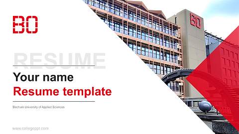 Bochum University of Applied Sciences Resume PPT Template