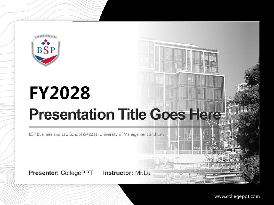 BSP Business and Law School – University of Management and Law Academic Presentation/Research Findings Report PPT Template4:3 ratio PPT effect preview image5