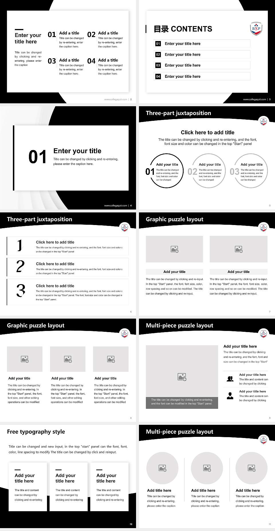 BSP Business and Law School – University of Management and Law Academic Presentation/Research Findings Report PPT Template4:3 ratio PPT effect preview image2