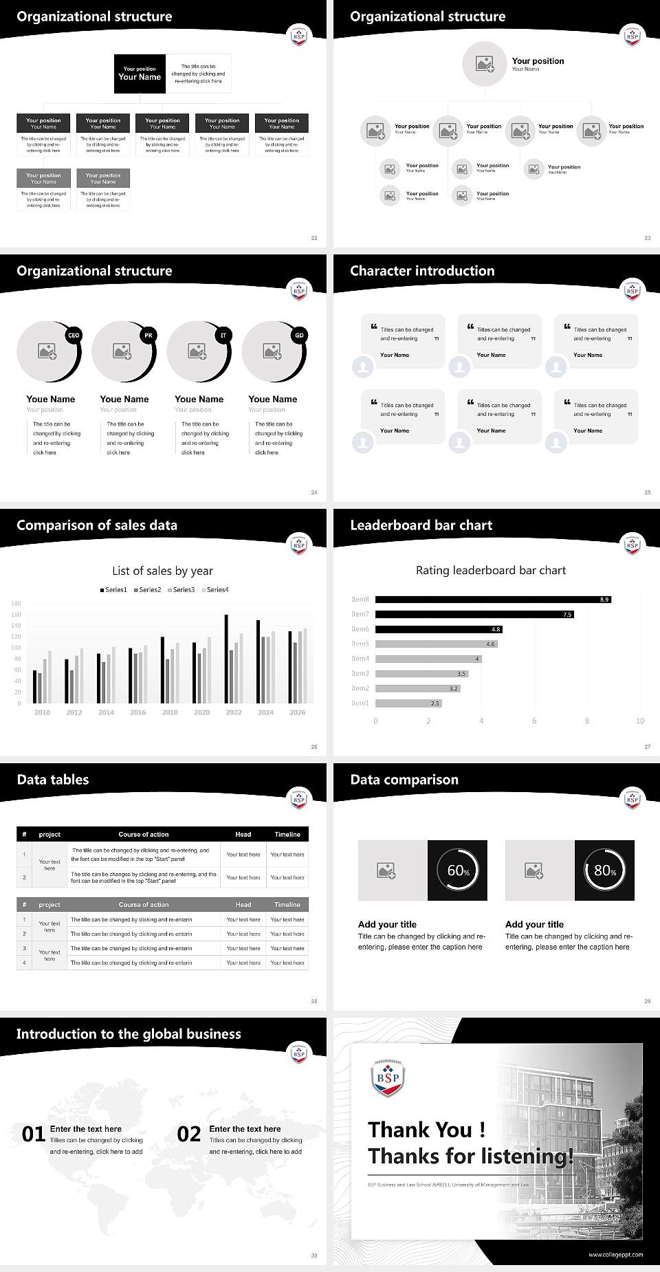 BSP Business and Law School – University of Management and Law Academic Presentation/Research Findings Report PPT Template4:3 ratio PPT effect preview image4