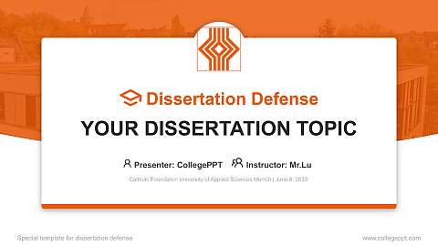 Catholic Foundation University of Applied Sciences Munich Graduation Thesis Defense PPT Template