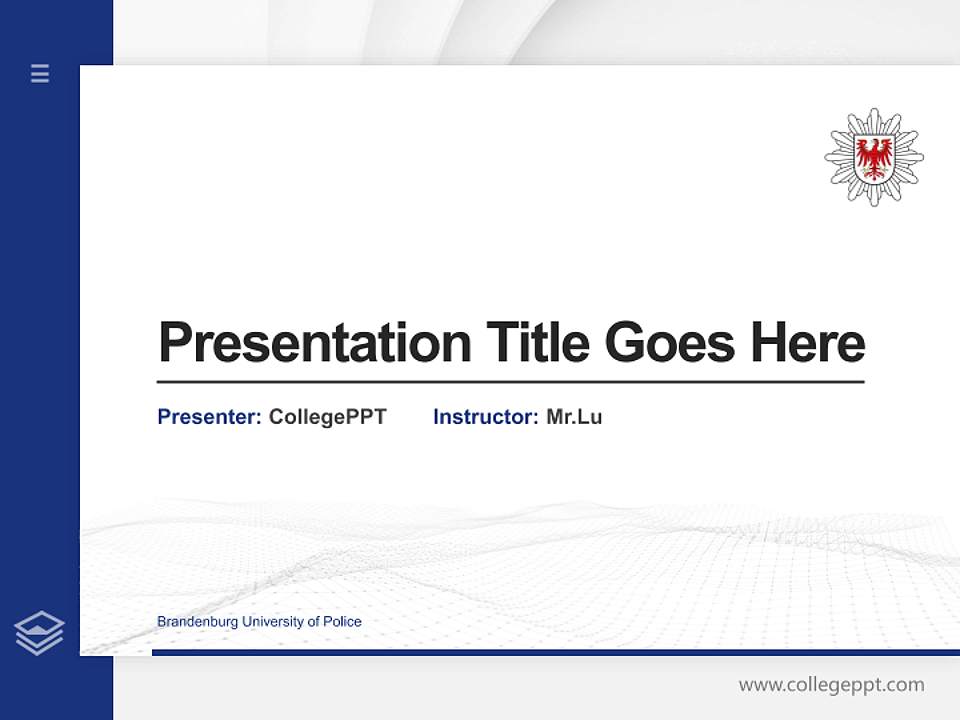 Brandenburg University of Police Thesis Proposal/Graduation Defense PPT Template4:3 ratio PPT effect preview image5