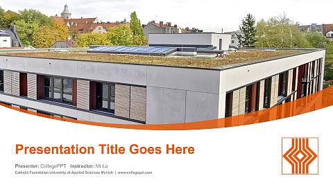 Catholic Foundation University of Applied Sciences Munich Course/Courseware Creation PPT Template