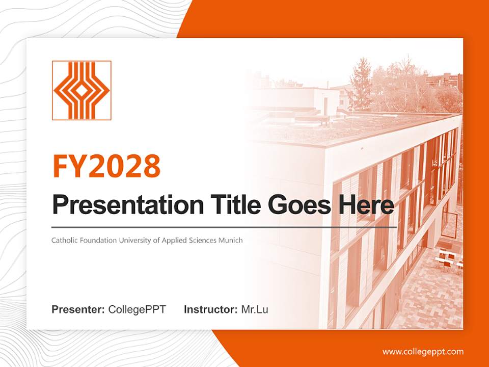 Catholic Foundation University of Applied Sciences Munich Academic Presentation/Research Findings Report PPT Template4:3 ratio PPT effect preview image5