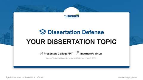 Bingen Technical University of Applied Sciences Graduation Thesis Defense PPT Template