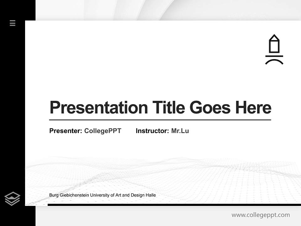 Burg Giebichenstein University of Art and Design Halle Thesis Proposal/Graduation Defense PPT Template4:3 ratio PPT effect preview image5