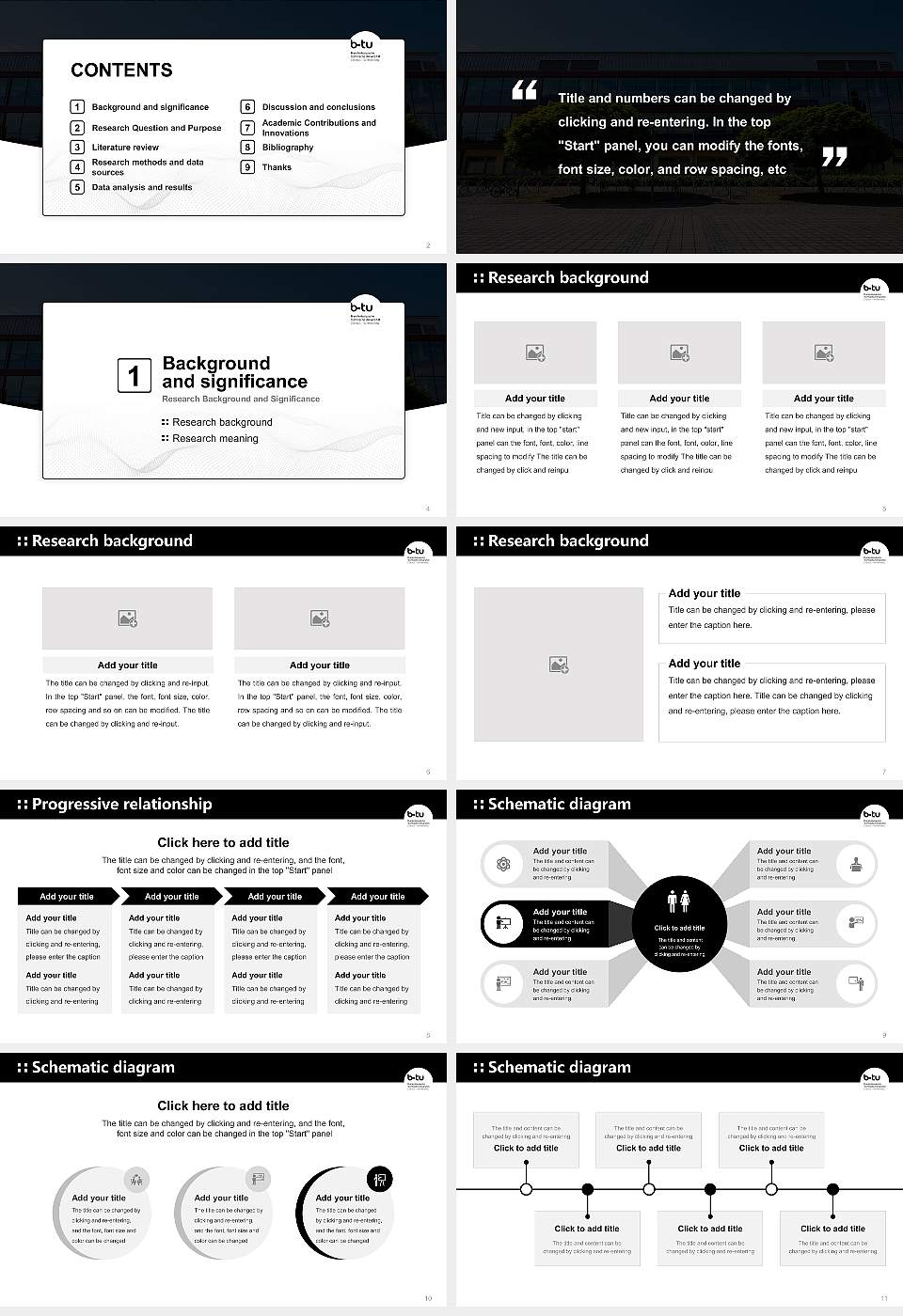 Brandenburg University of Technology Cottbus–Senftenberg Graduation Thesis Defense PPT Template16:9 ratio PPT effect preview image2