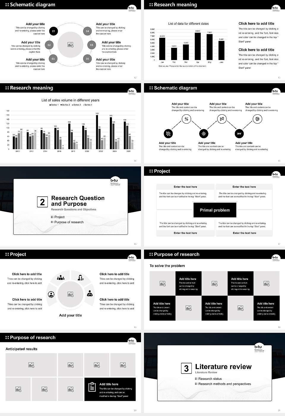 Brandenburg University of Technology Cottbus–Senftenberg Graduation Thesis Defense PPT Template16:9 ratio PPT effect preview image3