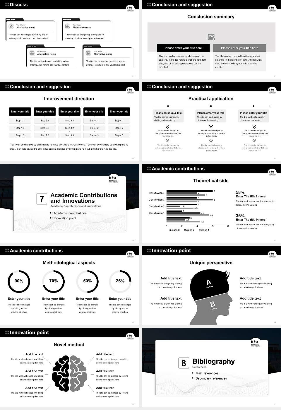 Brandenburg University of Technology Cottbus–Senftenberg Graduation Thesis Defense PPT Template16:9 ratio PPT effect preview image6