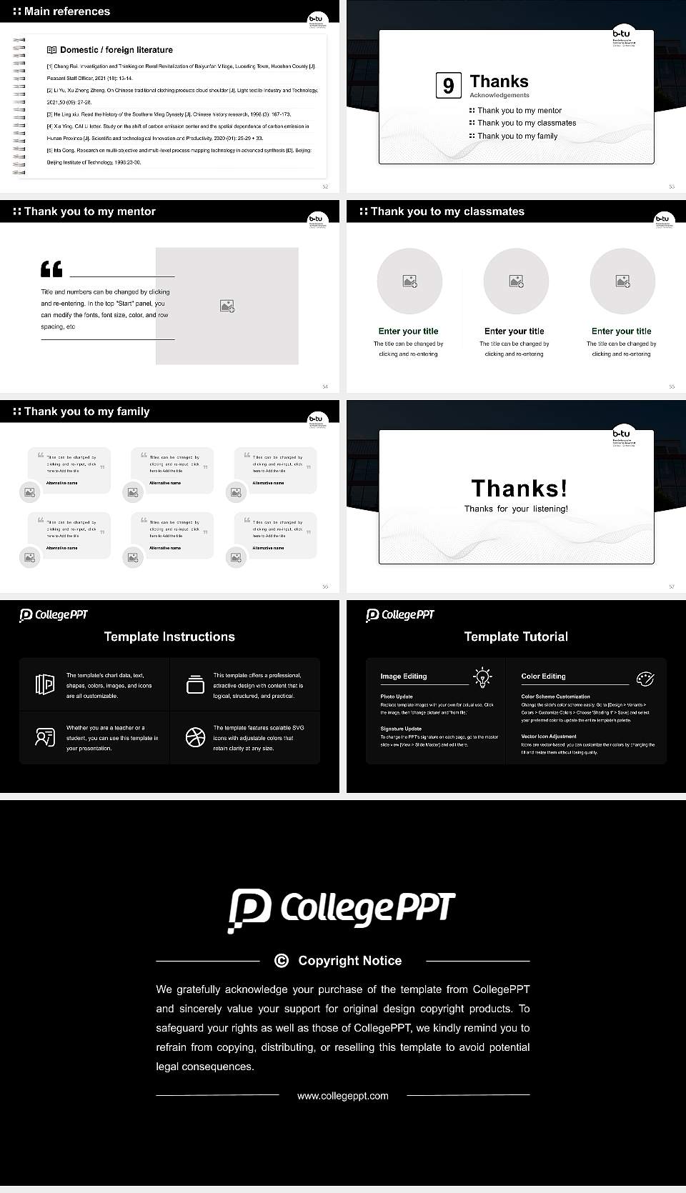 Brandenburg University of Technology Cottbus–Senftenberg Graduation Thesis Defense PPT Template16:9 ratio PPT effect preview image7