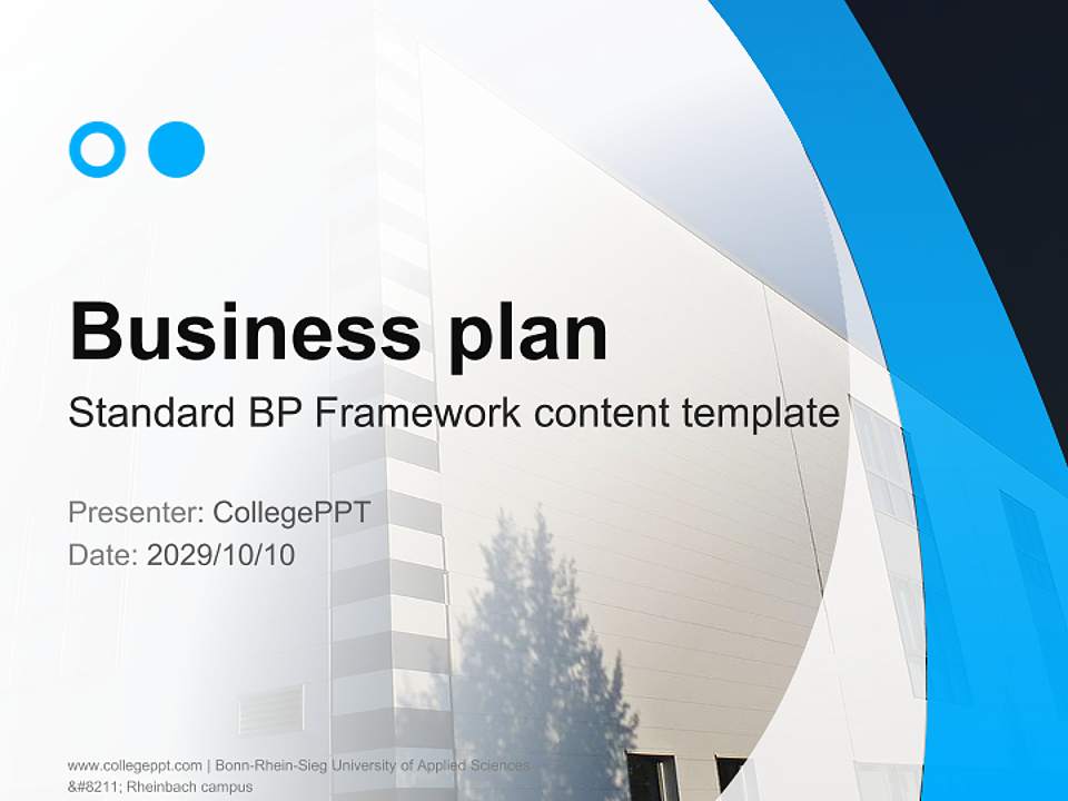 Bonn-Rhein-Sieg University of Applied Sciences – Rheinbach campus Competition/Entrepreneurship Contest PPT Template4:3 ratio PPT effect preview image9