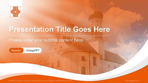 Catholic Foundation University of Applied Sciences Munich – Benediktbeuern campus Lecture Sharing and Networking Event PPT Template
