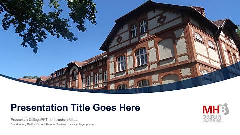 Brandenburg Medical School Theodor Fontane Course/Courseware Creation PPT Template