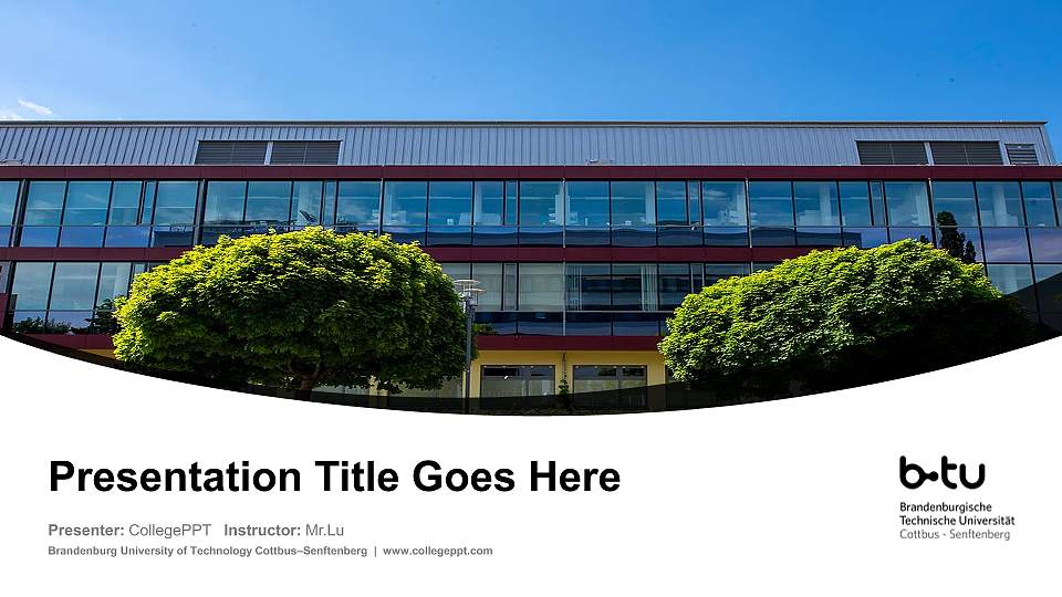 Brandenburg University of Technology Cottbus–Senftenberg Course/Courseware Creation PPT Template16:9 ratio PPT effect preview image
