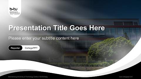 Brandenburg University of Technology Cottbus–Senftenberg Lecture Sharing and Networking Event PPT Template