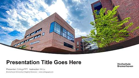 Bremerhaven University of Applied Sciences Course/Courseware Creation PPT Template