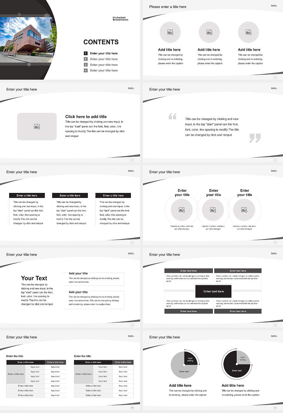 Bremerhaven University of Applied Sciences Course/Courseware Creation PPT Template16:9 ratio PPT effect preview image2
