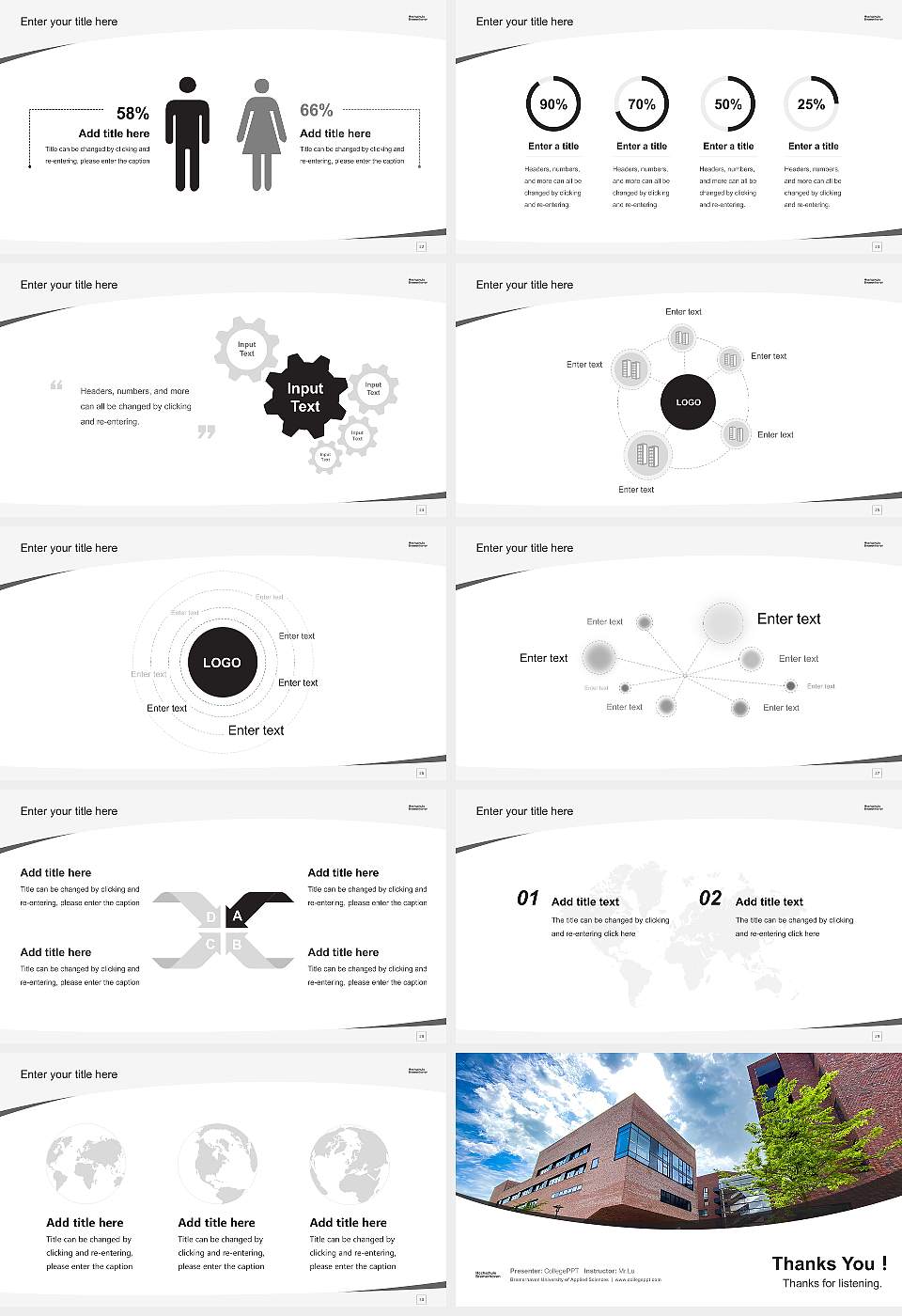 Bremerhaven University of Applied Sciences Course/Courseware Creation PPT Template16:9 ratio PPT effect preview image4
