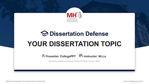 Brandenburg Medical School Theodor Fontane Graduation Thesis Defense PPT Template