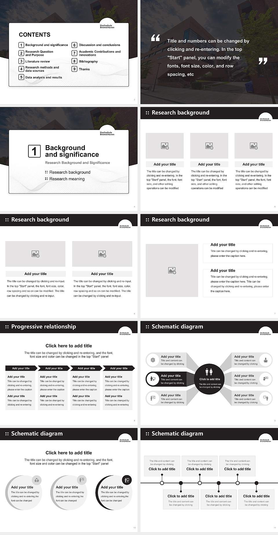 Bremerhaven University of Applied Sciences Graduation Thesis Defense PPT Template4:3 ratio PPT effect preview image2