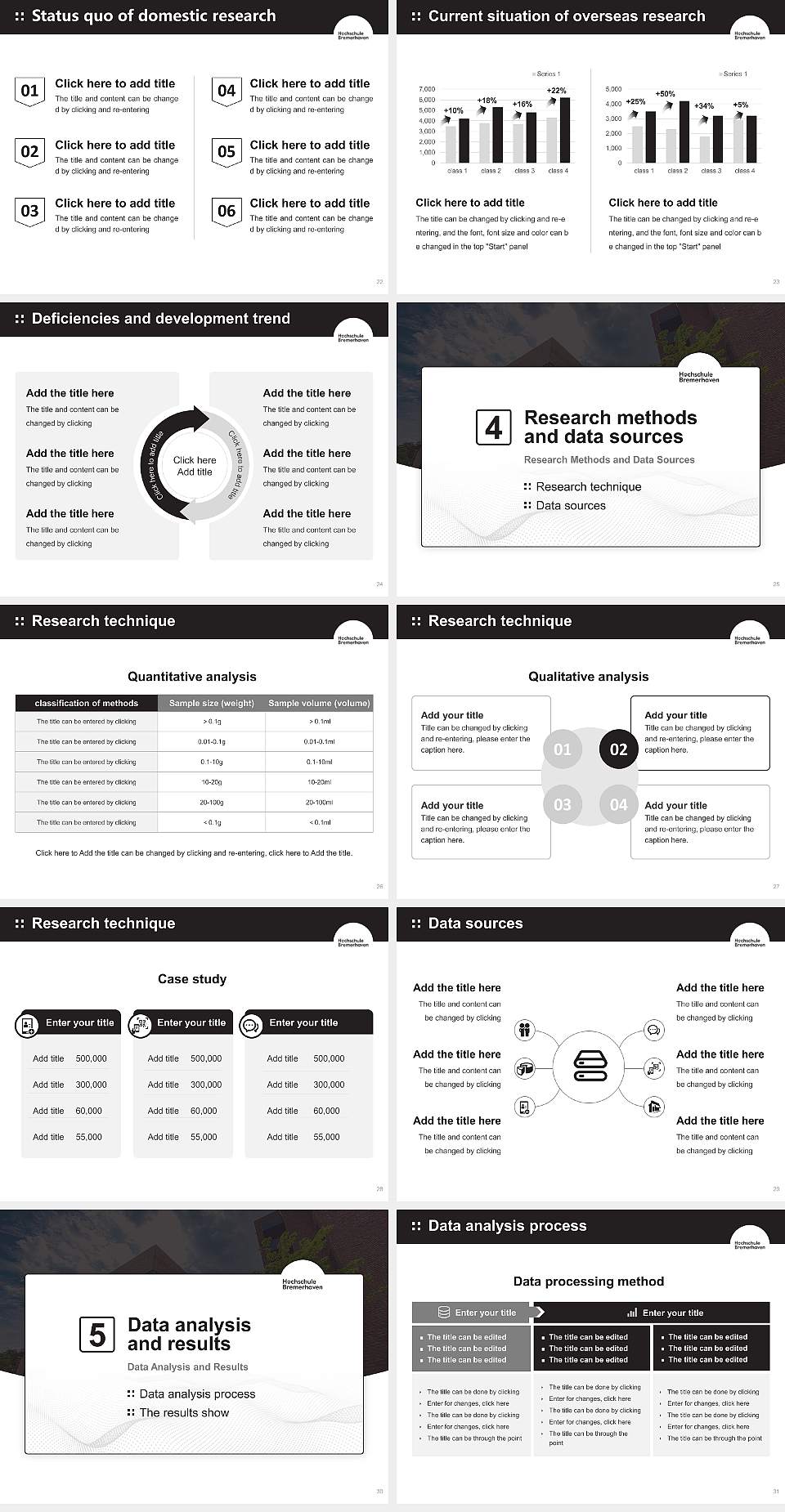 Bremerhaven University of Applied Sciences Graduation Thesis Defense PPT Template4:3 ratio PPT effect preview image4