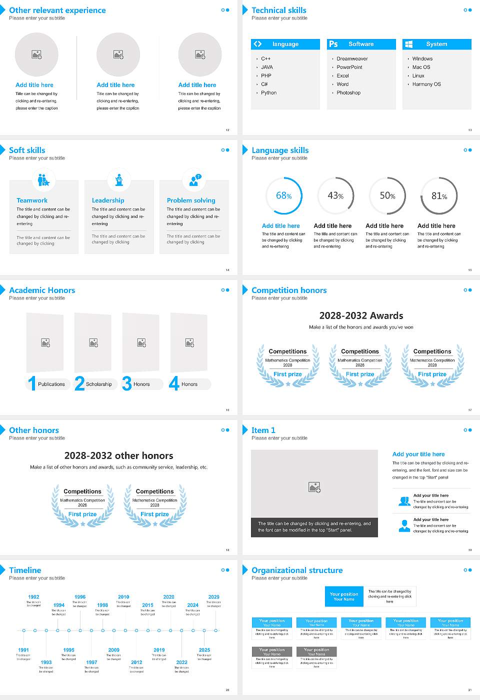 Bonn-Rhein-Sieg University of Applied Sciences – Hennef campus Resume PPT Template16:9 ratio PPT effect preview image3