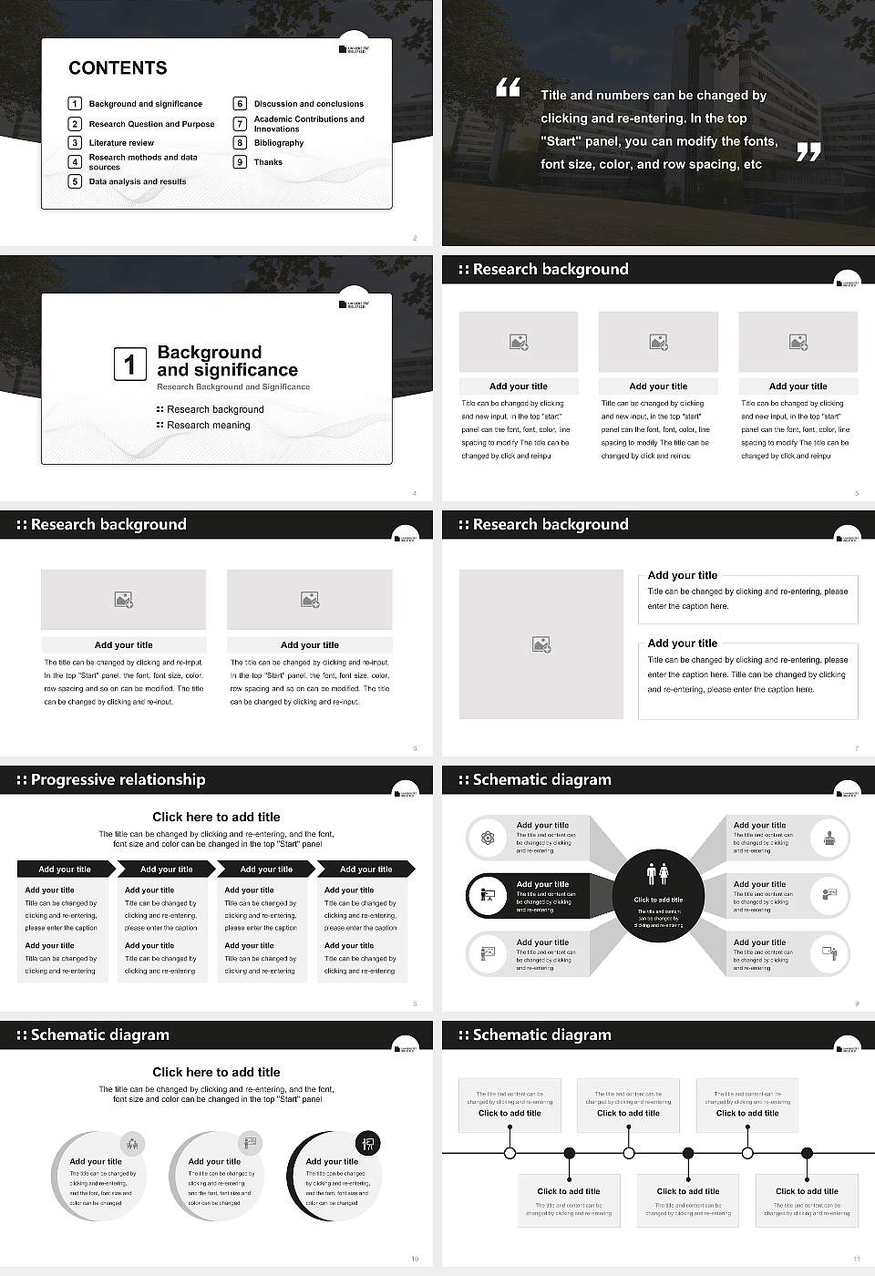 Bielefeld University Graduation Thesis Defense PPT Template16:9 ratio PPT effect preview image2