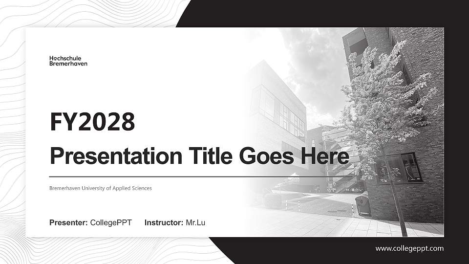 Bremerhaven University of Applied Sciences Academic Presentation/Research Findings Report PPT Template16:9 ratio PPT effect preview image